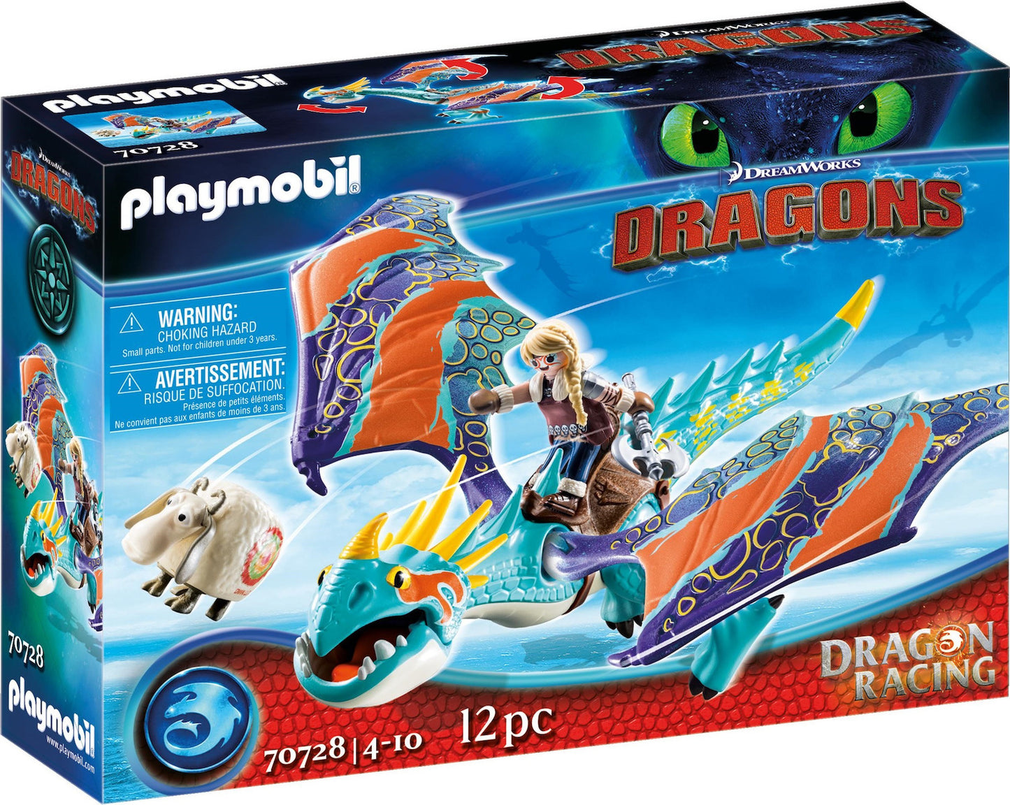Playmobil Dragons Άστριντ και Λευκή Οργή για 4-10 ετών 70728