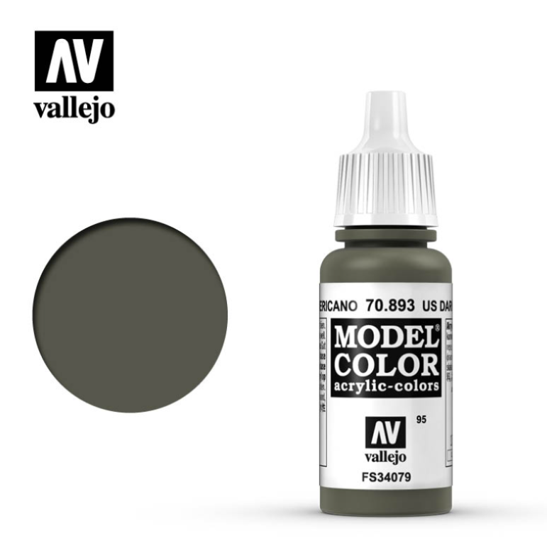 Vallejo 70893 Model Color - Us Dark Green 18 ml