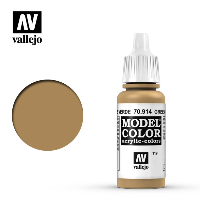 Vallejo 70914 Model Color - Green Ochre 18 ml
