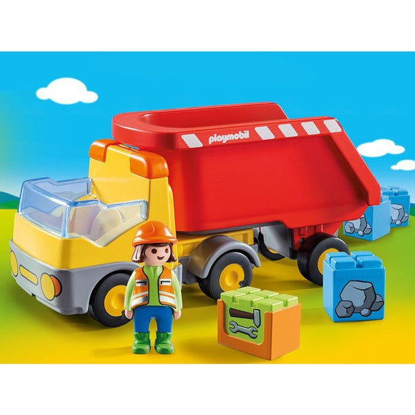 PLAYMOBIL 70126 1.2.3 Ανατρεπόμενο φορτηγό, παιχνίδι κατασκευών