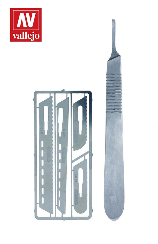 T06001 Tools - Saw set #1 with scalpel handle #4