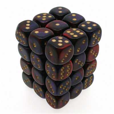 26826 Gemini 12mm d6 Purple-Red w/gold